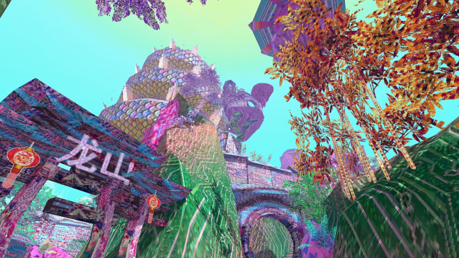 Broken Reality screenshot showing the verticality of the environments